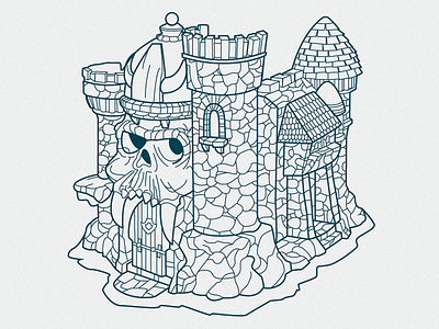 Castle Grayskull - WIP castle drawing fun he man illustration masters of the universe retro