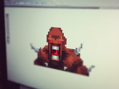 Doom 8-Bit - WIP 8 bit demon doom drawing gaming illustrator pixel retro