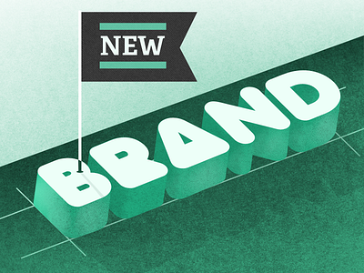 Brand New 3d adelle brand custom design flag font green illustration logo new photoshop