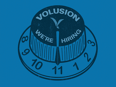 Volusion is now hiring 11 blue design hiring illustration job knob navy photoshop texture volume volusion