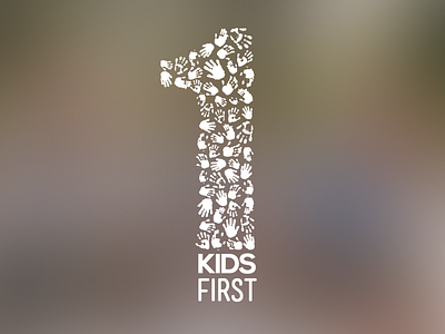 Kids First Logo first font hands identity illustration kids logo nexus one paint