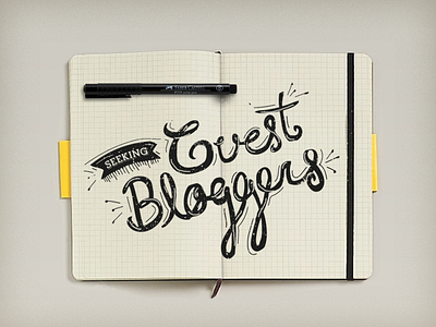 Seeking Bloggers hand lettering illustration ink lettering moleskine typography