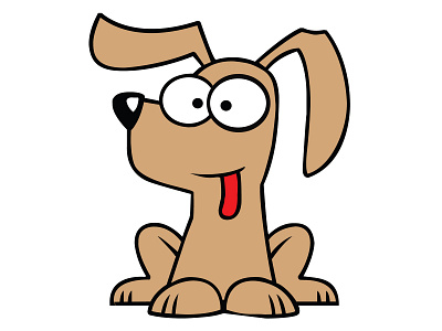 Cute Dog Catoon Character