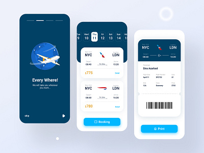 Ticket booking app air airplane app app ui booking design mobile ticket ticket booking ui ux