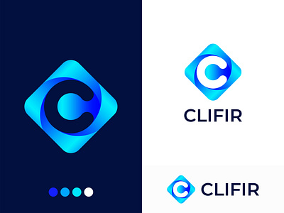 Modern C Negative Space Logo | Initial C Letter Logo Concept