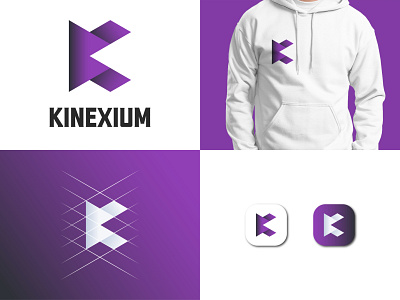 Modern K letter logo for Kinexium Clothing Brand