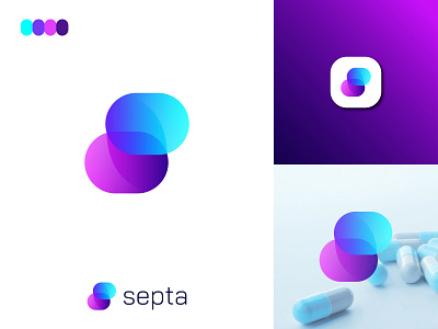 Modern S Letter Logo For Pharmaceuticals Company