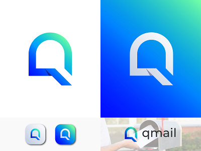 Modern Q Letter logo | Qmail Logo Design