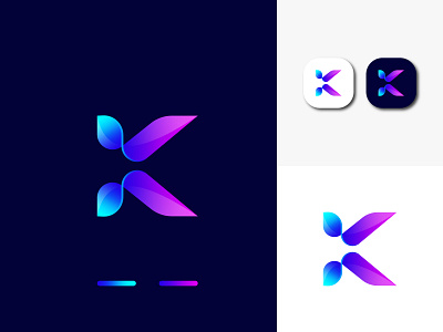 Modern K Letter Logo | Initial K Lettermark