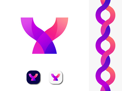 Modern Y Letter Logo | Initial Y Lettermark With Pattern