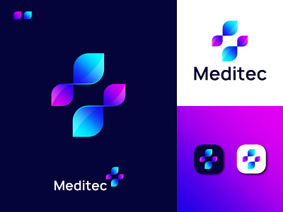 Modern Medical Logo Design | Meditec Logo Design Concept abstract art abstract medical logo brand identity branding business logo colorful logo creative tech logo gradient logo gradient medical logo logo design medical icon medical logo medical logo concept meditech logo modern lettering modern logo modern logo design modern medical logo professional logo tech logo design