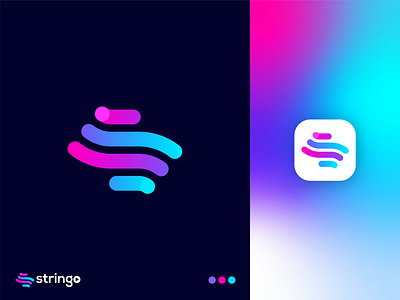 Modern S Logo Design For Online Music Stream App Stringo