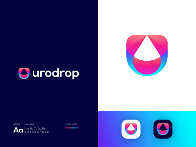 U+Waterdrop Logo Design abstract art abstract logo brand identity business logo colorful logo drop logo gradient logo logo design modern lettering modern logo modern u logo modern waterdrop logo professional logo u letter design u letter logo u logo design u logo idea u logo with waterdrop