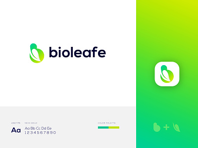 B + Leaf Logo Combination