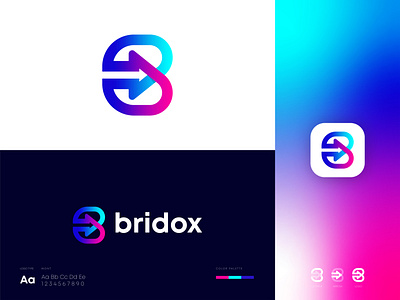 B + Arrow Logo Design