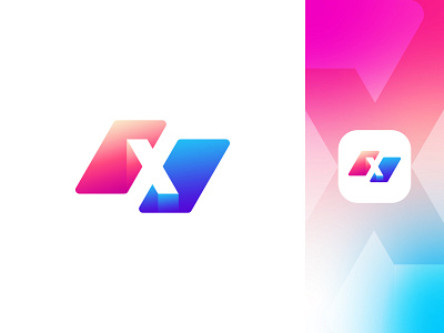 Letter X + Card Logo Design