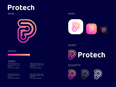 P + Tech Logo Design | Protech Logo Branding