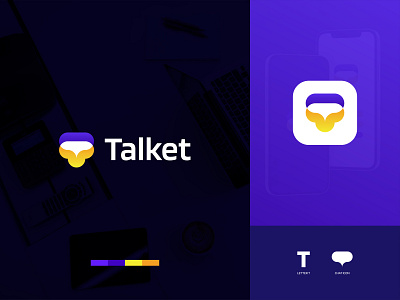 Professional T+Chat Logo Design abstract agency alphabet app brand identity branding business chat colorful logo designer gradient logo icon letter logo logo design mark modern modern logo professional reveal