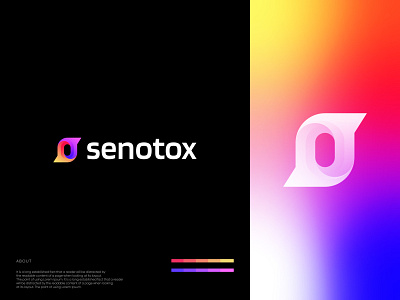 Modern S+O Letter Logo | Senotox Company Logo Design abstract logo agency brand identity branding business logo company logo ecommerce gradient logo icon illustration logo letter logo logo design logo maker mark modern logo so logo startup symbol technology visual identity