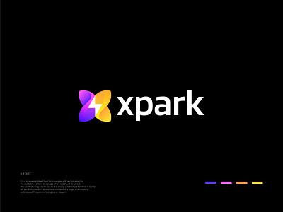 Letter X+Spark Logo Design abstract logo agency app icon bolt brand identity branding business colorful gradient logo icon letter logo logo design mark modern logo spark startup symbol thunder vector x logo