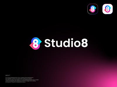 Modern Studio Logo | S+8 Monogram