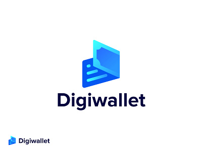 Digital Wallet Logo Design abstract logo brand identity branding creative logo digital digital dollar dollar graphic design letter logo logo logo design logo designer logos lototype minimal minimalist logo modern logo simple symbol wallet logo