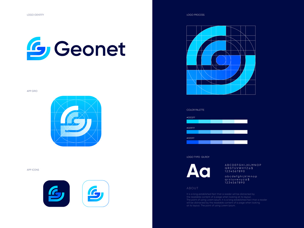 Geonet Logo Branding by Sumon Yousuf on Dribbble