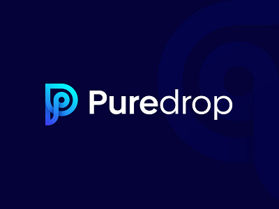 Puredrop Logo Design | P+Drop Logo Concept brand identity brand mark branding drop logo flat letter logo logo logo design logo designer logo maker logo mark logotype minimal minimalist logo modern logo p logo simple startup symbol water drop