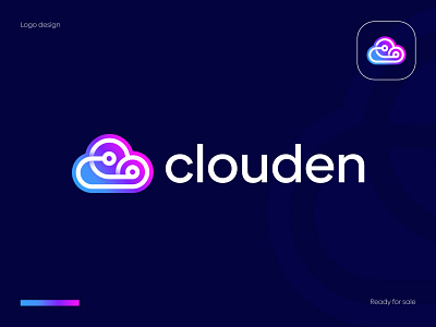 Clouden Logo Design | Cloud+Tech Logo Concept