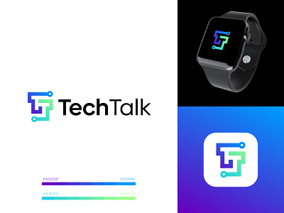 TechTalk Logo Design | Technology Logo Concept app logo brand identity brand mark branding creative logo flat logo identity letter logo logo logo design logo designer logotype minimalist logo modern logo monogram startup technology logo typography vector visual identity