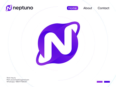 Neptuno Logo Design | Modern Planet Logo Concept brand brand identity branding design identity jupiter letter logo logo logo design logodesigner logos logotype mark metaverse modern logo n logo neptune planet symbol typography