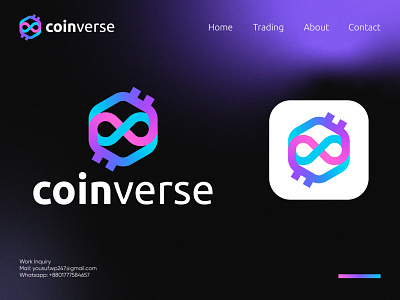 Coinverse Logo Design | Metaverse Logo Concept