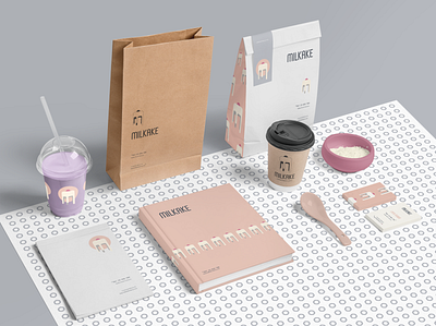 Milkake branding design packaging