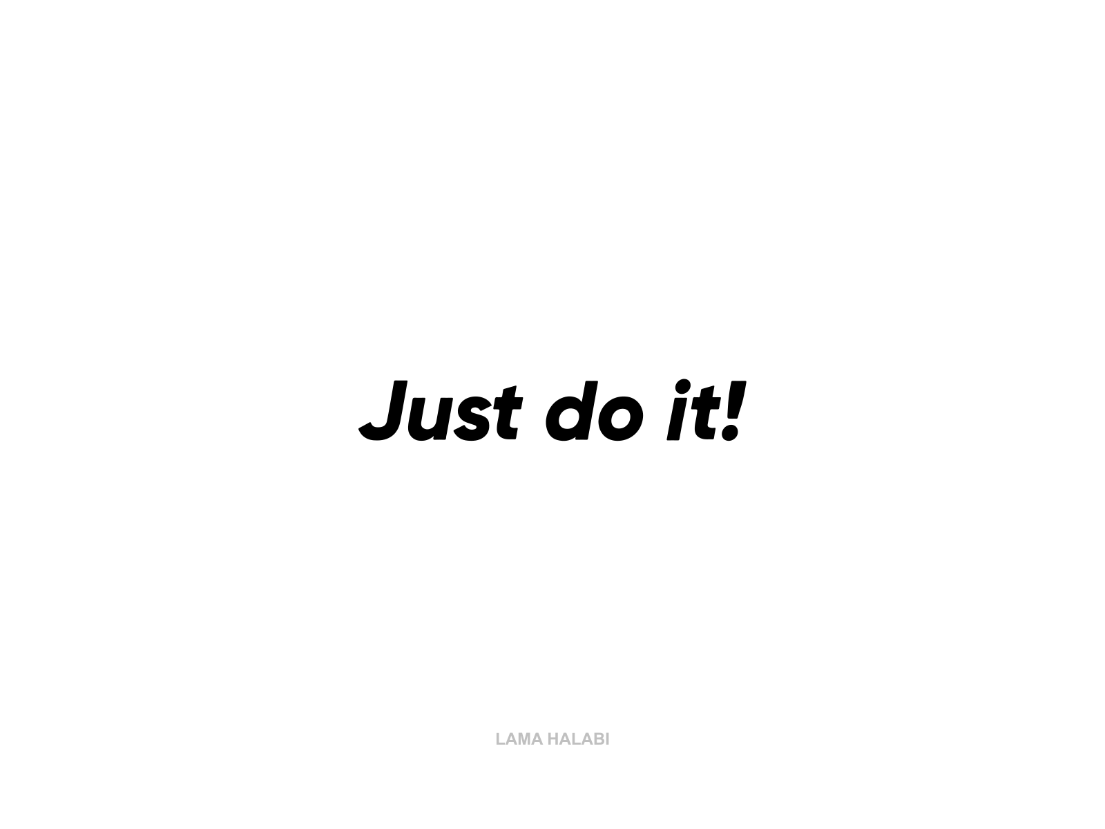 just do it - animated