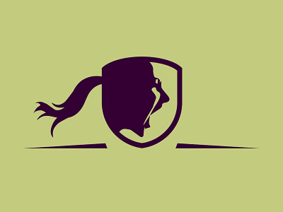 Women's Self Defence icon identity mark pony tail profile women