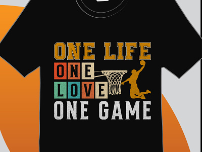 One life one love one game t shirt with basketball t shirt basketball tee vintage t shirt