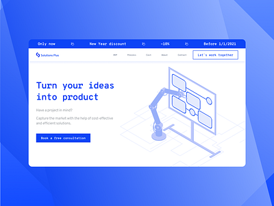 Landing page for Solutions Plus landing ui uxuidesign