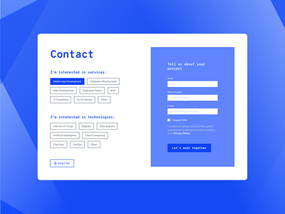 Landing page for Solutions Plus
