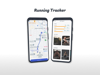 Running Tracker App alsiendo android app apps masen mobile app mobile apps modern running simple tracker ui ux
