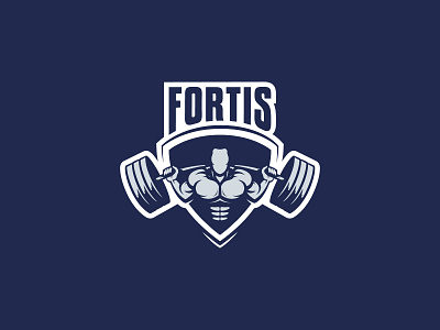 Logo for Gym Fortis branding design gym gym logo illustration logo logotype muscular