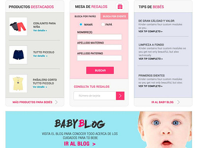 Baby Blog blog design design photoshop ui web design