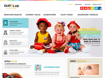 Baby Blog blog design design photoshop ui ux web web design