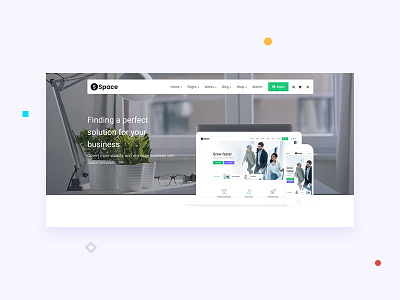 Corporate Start Up - Space - Hero agency business clean corporate creative design header theme trending ui ux web design website