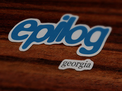 Epilog logo perspective photoshop sticker tilt shift wood