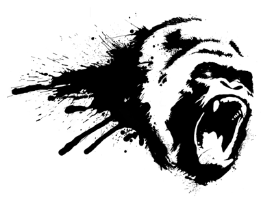 Gorilla Logo - Updated digital painting illustration photoshop texture