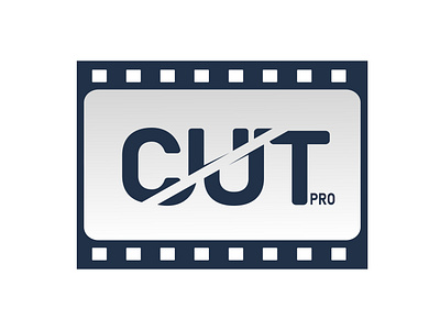 Video editing software "CUT" logo design