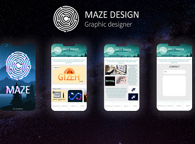 Graphic designer "MAZE" app design #2 app branding design flat graphiste ui ux vector web website