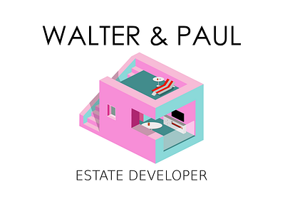 Isometric house for an estate developer "WALTER & PAUL" office