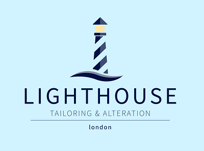 Logo design for a tailor shop "LIGHTHOUSE" from London branding design design art graphiste icon illustration illustrator logo minimalist logo training ui