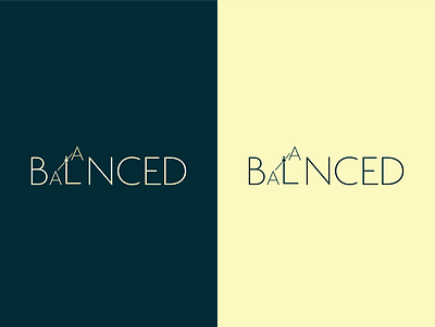 Balanced branding design design art graphiste icon illustration logo minimalism minimalist logo typography
